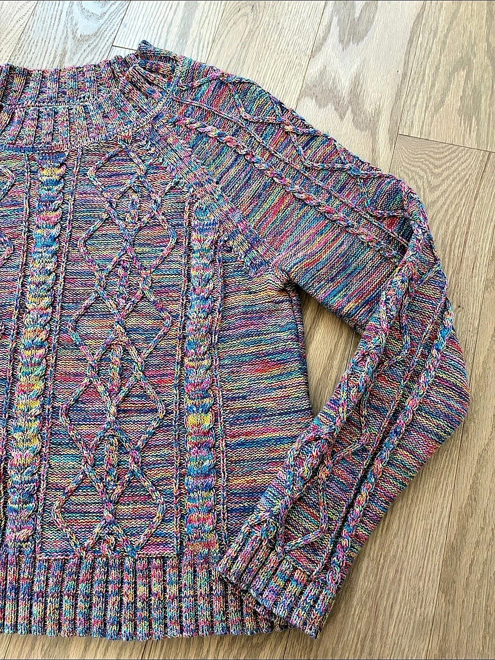 GAP Multicolored Cable Knit Sweater - Picture 4 of 7